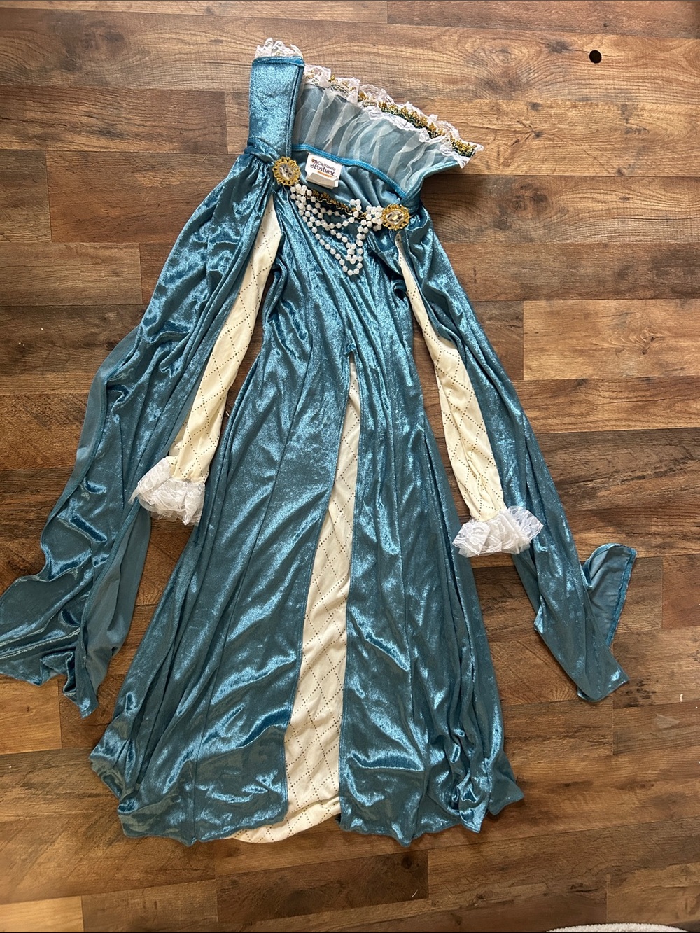 California Costumes Teal & Cream Medieval Princess Dress